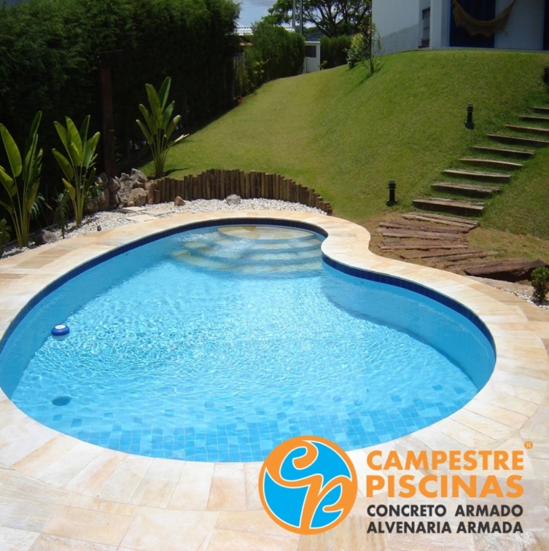 Piscinas de Concreto com Cascata Ipiranga - Piscina de Concreto com Deck para Condomínio Piscinas de Concreto com Cascata Ipiranga - Piscina de Concreto com Deck para Condomínio