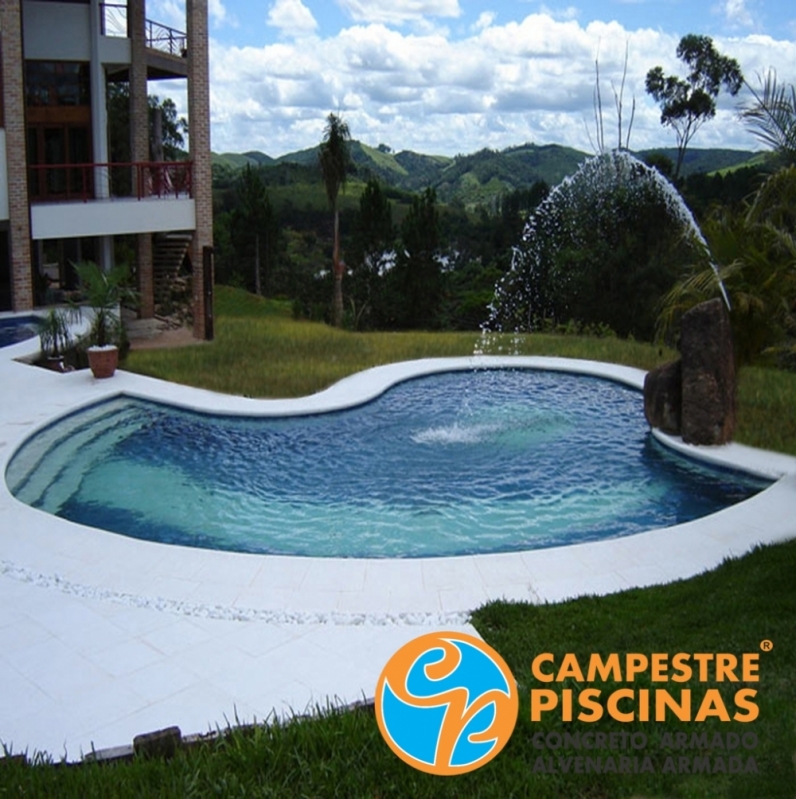 Piscinas de Concreto com Deck Cajamar - Piscina de Concreto com Cascata Piscinas de Concreto com Deck Cajamar - Piscina de Concreto com Cascata