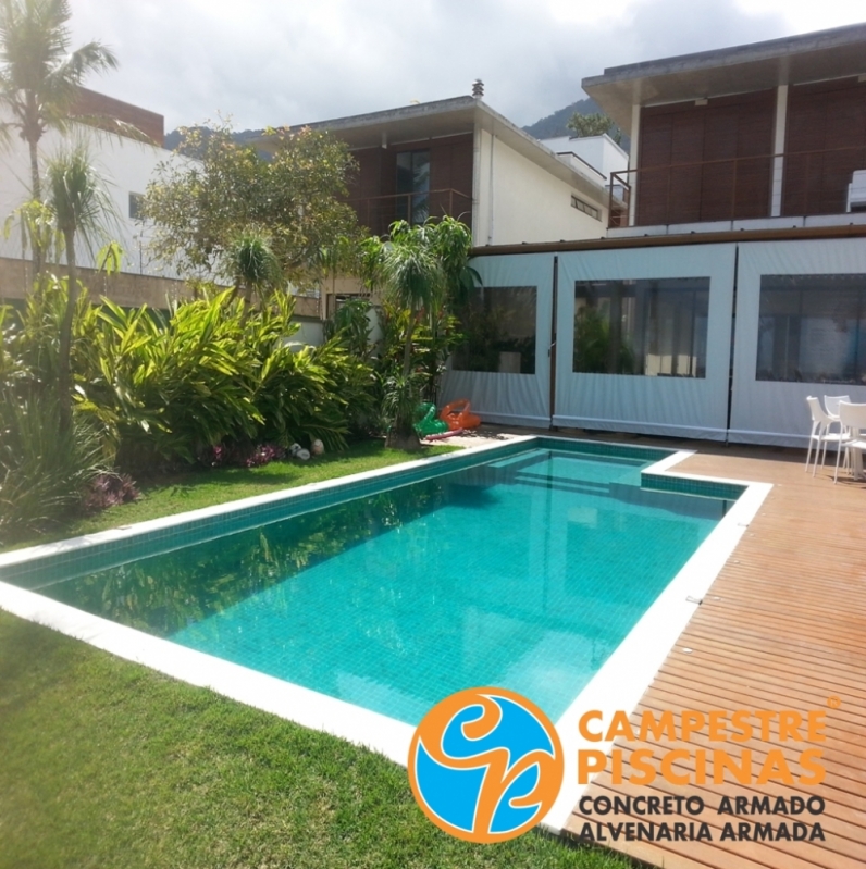 Piscinas de Concreto para Chácara Barra Bonita - Piscina de Concreto com Deck Piscinas de Concreto para Chácara Barra Bonita - Piscina de Concreto com Deck
