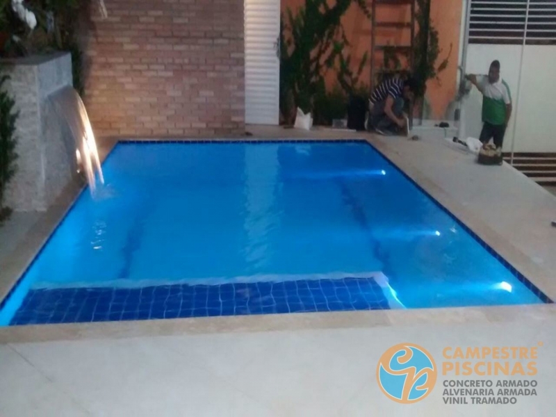 Venda de Piscina de Alvenaria Armada com Fibra Araraquara - Piscina de Alvenaria Armada com Escada Venda de Piscina de Alvenaria Armada com Fibra Araraquara - Piscina de Alvenaria Armada com Escada