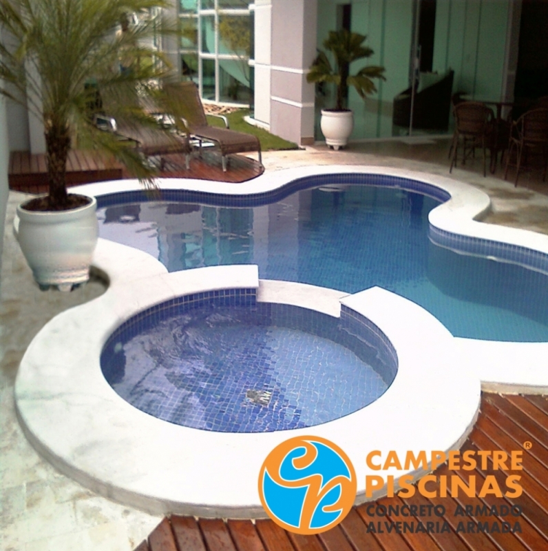 Acabamento para Piscina de Vinil com Borda Infinita Jabaquara - Piscina de Vinil Grande para Clube