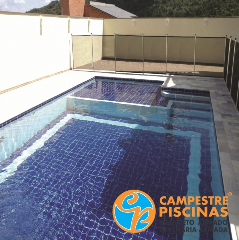 Cascata de Piscina na Parede Preço Alumínio - Cascata de Piscina Alvenaria