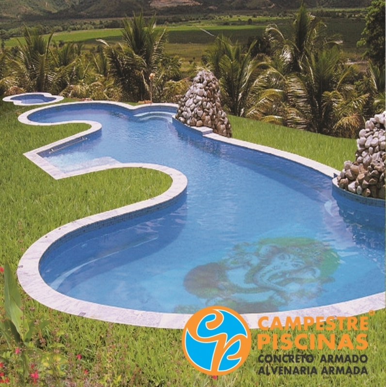 Comprar Cascata de Piscina com Pedras Vila Carrão - Comprar Cascata Piscina Alumínio