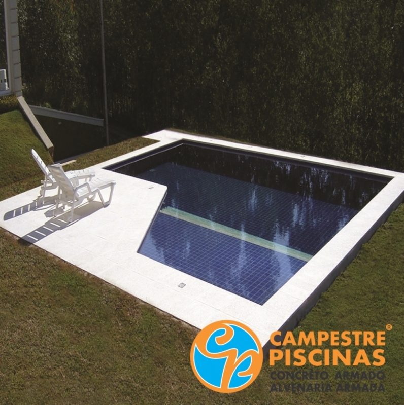 Construção de Piscina de Alvenaria com Escada Santos - Piscina de Alvenaria com Escada