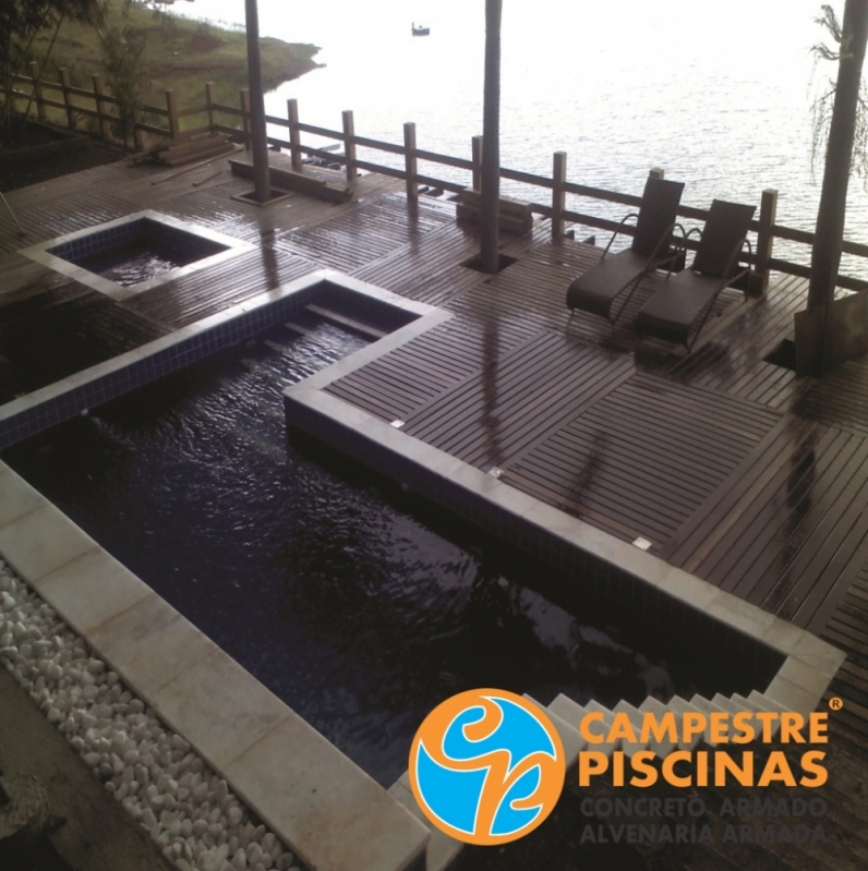 Construção de Piscina de Pedra São Roque - Construção de Piscina Elevada