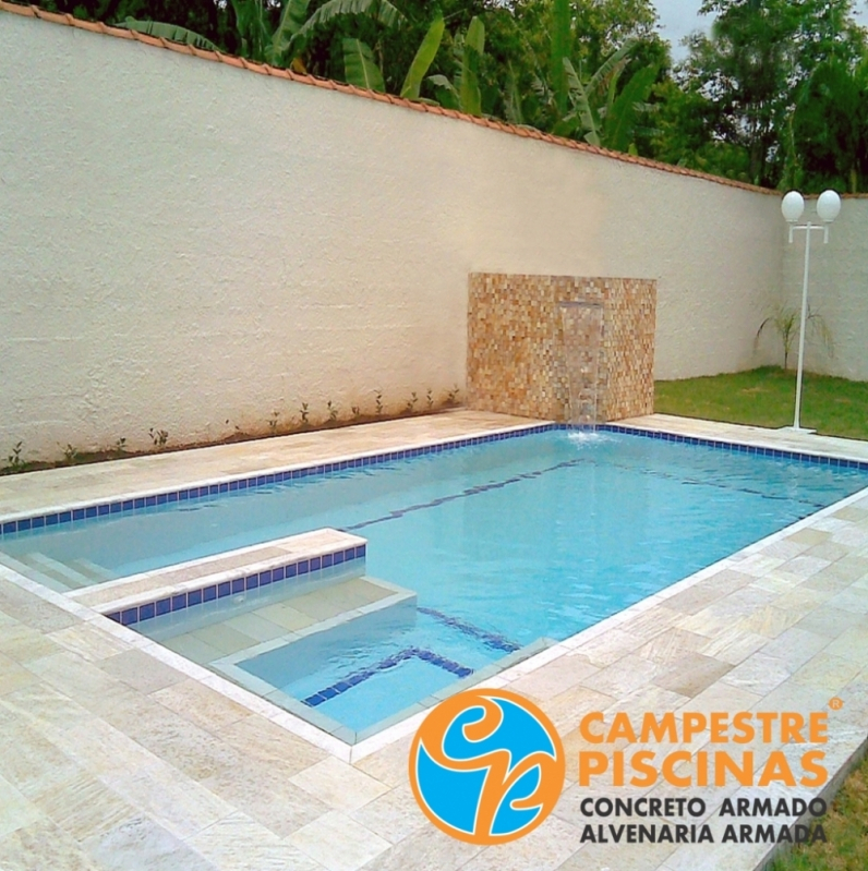 Construção de Piscina Pequena de Alvenaria São José dos Campos - Piscinas Modernas de Alvenaria