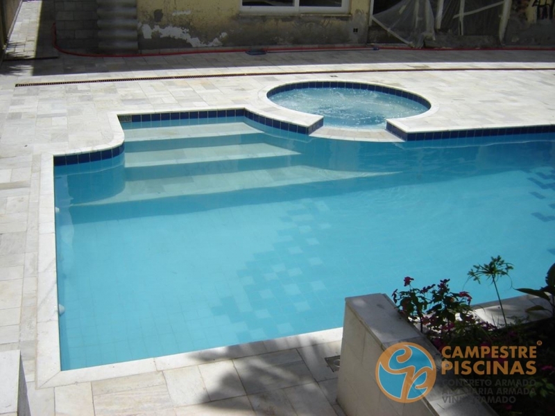 Onde Fazer Piscina em Concreto e Alvenaria Conjunto Residencial Butantã - Piscina de Concreto com Solarium