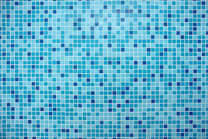 Piscina Azulejo Branco Piquete - Piscina de Azulejo Azul