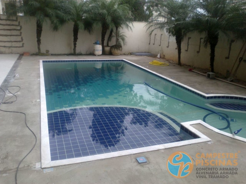 Piscina com Concreto Preço Jardim Orly - Piscina de Concreto com Infantil