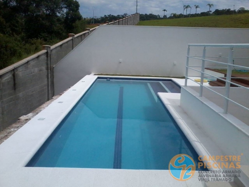 Piscina com Concreto Ibirapuera - Piscina de Concreto com Solarium