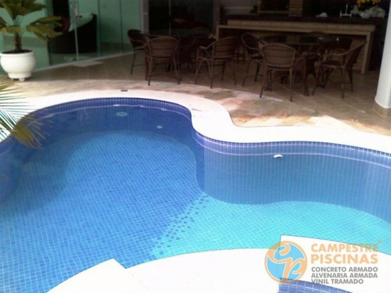 Piscina com Vinil Piquete - Piscina Vinil com Prainha