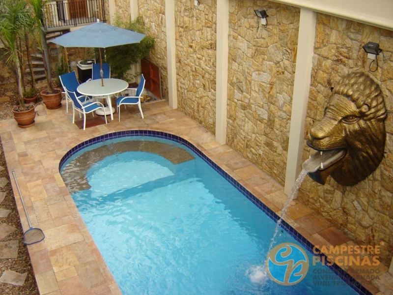 Piscina de Alvenaria Armada com Deck Conjunto Residencial Butantã - Piscina de Alvenaria Armada com Hidro