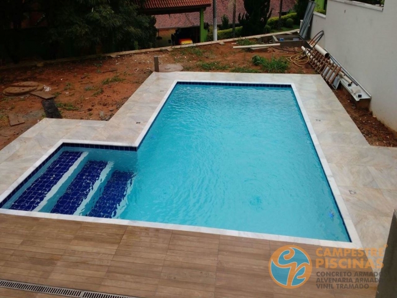 Piscina de Vinil Acima do Solo Guarujá - Piscina em Vinil com Hidro