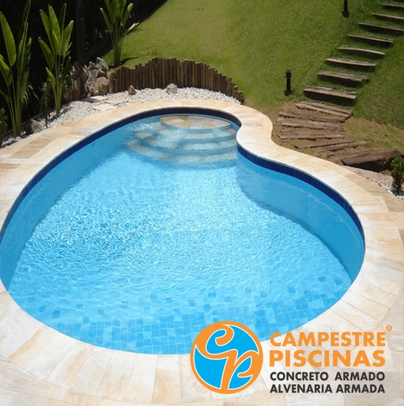 Piscina de Vinil para Condomínio Cunha - Piscina de Vinil com Borda Infinita