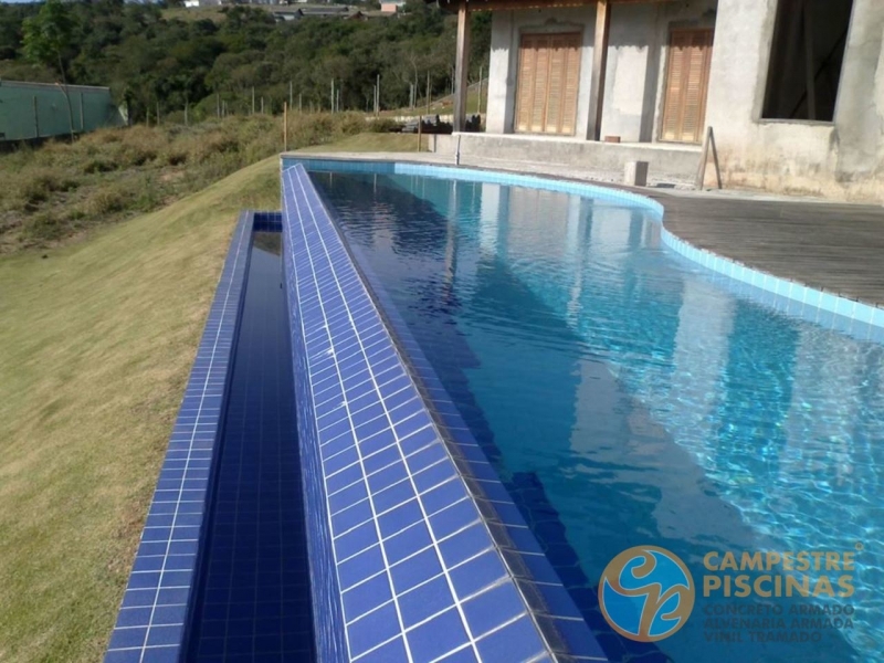 Piscina em Vinil com Borda sem Fim Valor Jardim Guarapiranga - Piscina de Vinil Acima do Solo