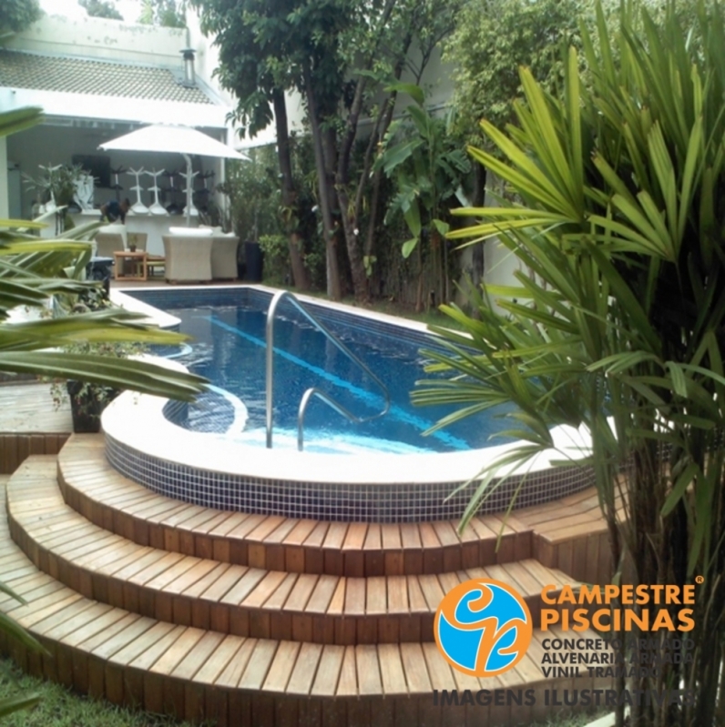 Piscinas de Vinil com Deck Torrinha - Piscina de Vinil para Chácaras