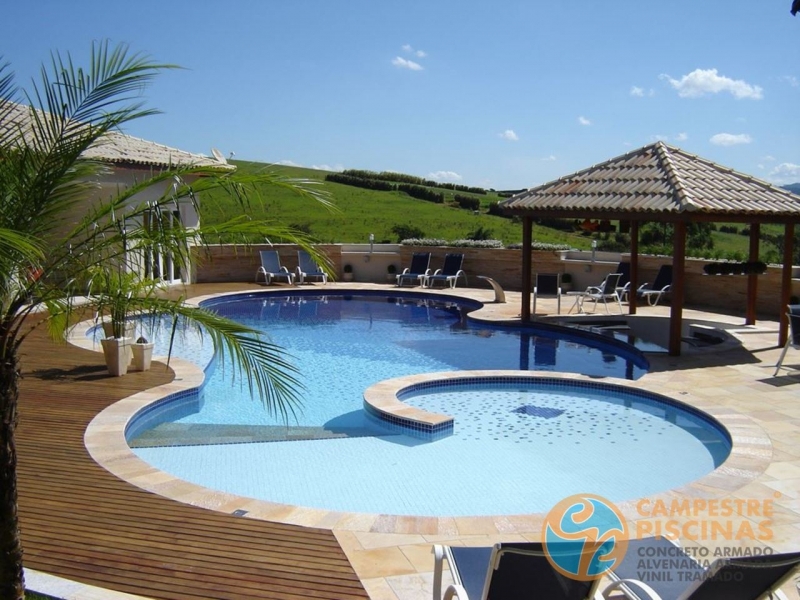 Projeto de Piscina de Concreto com Infantil Tapiratiba - Piscina de Concreto com Sauna