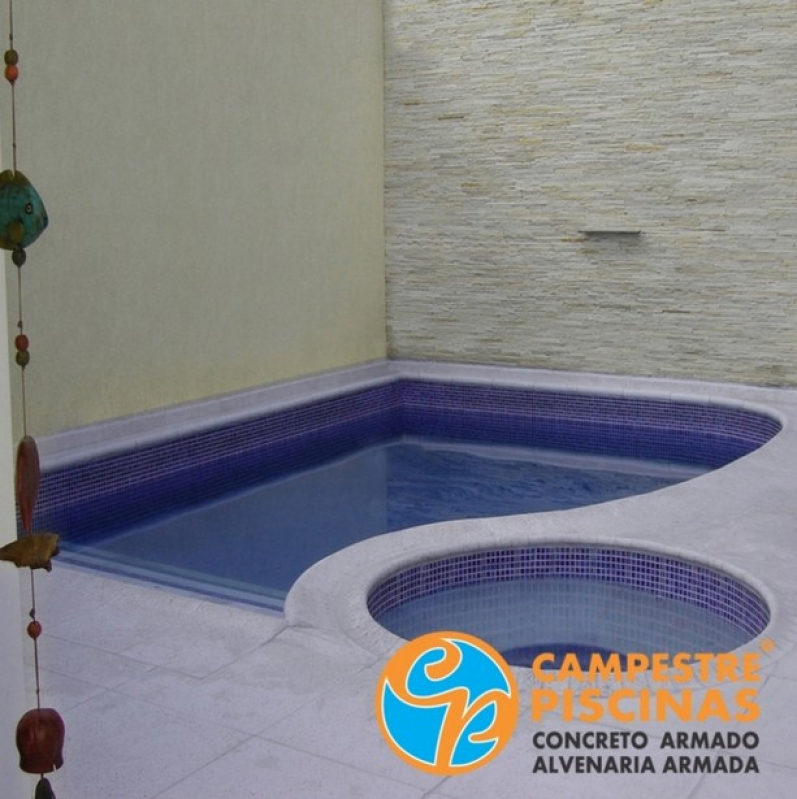 Projeto Piscina com Hidro Jaguariúna - Projetos de Piscinas de Alvenaria