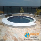 acabamento para piscina de alvenaria no terraço Vila Dalila