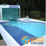 construção de piscina grande sob medida Louveira