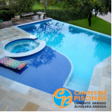 construção de piscina pequena de vinil Jardim Ângela