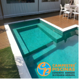 onde encontro piscina de concreto com deck para sítio Itirapina