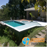 onde encontro piscina de concreto com deck Zona Sul