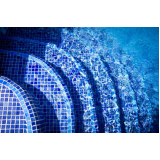 piscina de azulejo azul Pompéia