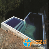 piscina de concreto armado em alvenaria preço Jardim Guedala