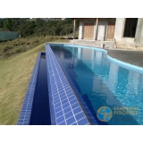 piscina em vinil com borda sem fim valor Potim