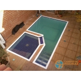 piscina em vinil com visores valor Jardim Guarapiranga