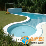 piscina suspensa de concreto armado Iracemápolis